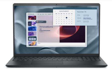 Лаптоп Dell Pro 15 Essential PV15250, Intel Core i7-1355U (10 cores, up to 4.60 GHz), 15.6" FHD (1920x1080) 120Hz WVA AG, 8GB, 1x8GB, DDR5, 4400MT/s, 512GB M.2 PCIe NVMe, Intel UHD Graphics, HD RGB cam, Wi-Fi 6, FPR, Bulgarian, Ubuntu, Carbon, 3Y PS