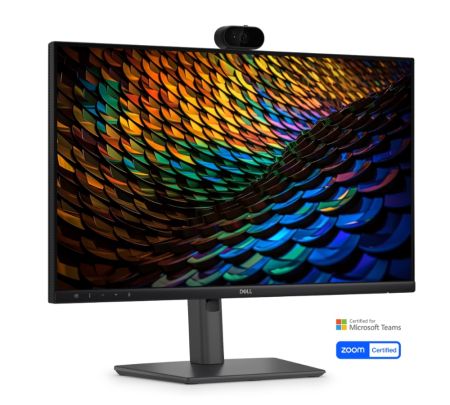 Монитор Dell P2426HEB, 23.8" Conferencing Monitor, IPS Anti-Glare, 5ms, 120 Hz, 1500:1, 300 cd/m2, FHD 1920x1080, 99% sRGB, HDMI, Display Port, USB-C Hub, RJ45, Webcam, Mic, Speacers, KVM Switch, PD 90W, Height Adjustable, Pivot, Swivel, Tilt, Black