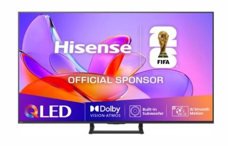Телевизор Hisense 50" A7Q, 4K Ultra HD 3840x2160, QLED, FALD, Quantum Dot, HDR 10+, HLG, Dolby Vision, Dolby Atmos, Smart TV, WiFi 5GHz, WiFi Direct, BT, Anyview Cast, 3xHDMI, 2xUSB, LAN, CI+, DVB-T2/C/S2, Black