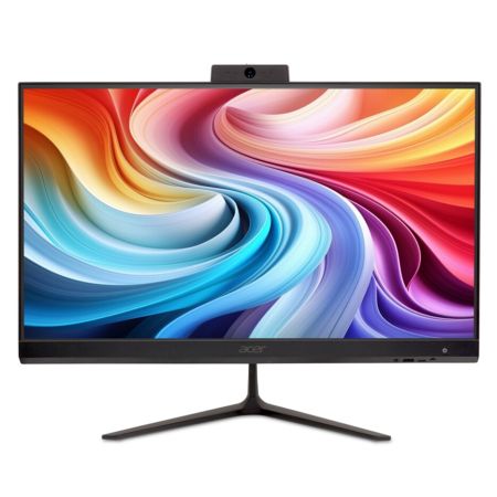 Настолен компютър - всичко в едно Acer Aspire C24-B, 23.8'' FHD IPS AiO 120Hz, AMD Ryzen 5 7430U (up to 4.30GHz, 19MB), 16GB DDR4 (1 slot free), 512GB SSD, no DVD, AMD Radeon Graphics, HDMI, USB 3.2, USB 2.0, Type- C, RJ-45, WiFi 6, BT 5.0, Glan,Tilt, Cam