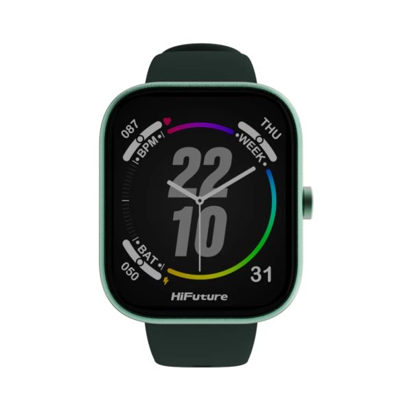 Часовник HiFuture Lume Pro Dark Green1, 85 " AMOLED, Always on Display, Powered by Dual Core, Aerospace-Grade Ultra Light Aluminum Frame, Bluetooth Call, 3D User Interface, 1ATM Waterproof, 24/7 True Heart Rate & Blood Oxygen Sensor, 100+Sports Mode, Up t