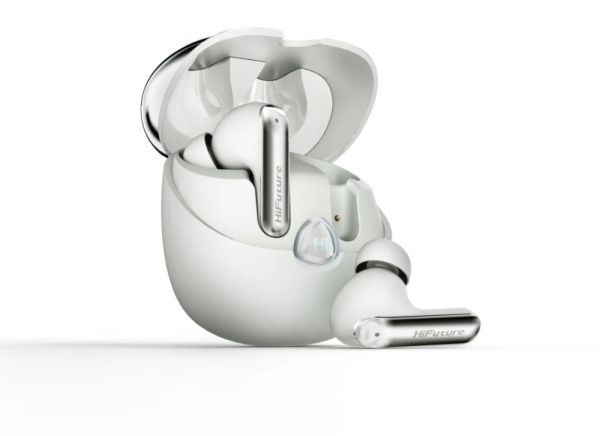 Слушалки HiFuture SonicAir White, 4MICS ENC, 35 Hours Playtime,  Wireless 5.3, 10MM Driver, Soft Bass, Comfort Fit