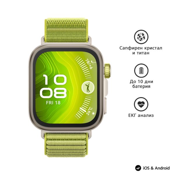 Часовник Huawei Watch Fit 4 pro, Seiya-B29W, Green