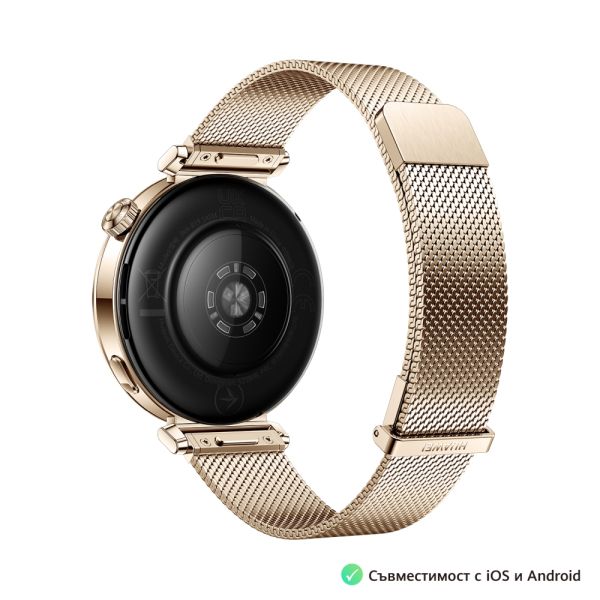 Часовник Huawei Watch GT5 Jana-B19M, 1.32", Amoled 466x466 PPI 352, , BT5.2 BLE/BR/EDR, 5ATM, 524mAh, Screenshot sharing, support message input, message notifications, Battery life up to 7 days, Compatible with iOS and Android devices, Gold Milanese