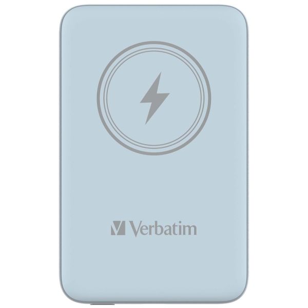 Външна батерия Verbatim MCP-10BE Power Pack 10000 mAh with UBS-C PD 20W / Magnetic Wireless Charging 15W Blue