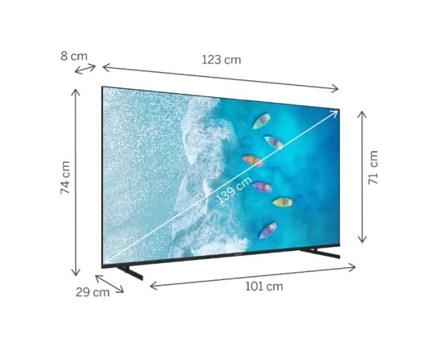 Телевизор Thomson 55" UHD Google TV; 3840 x 2160 (4K UHD), DLED, 60 Hz, Dolby Audio, Google Cast, DVB-T/T2/C/S/S2, HDR10,  Wi-Fi, Bluetooth, LAN, HDMI 3 (2.1), USB 2 (2.0), AV IN, Hotel mode, Side Feet, Black