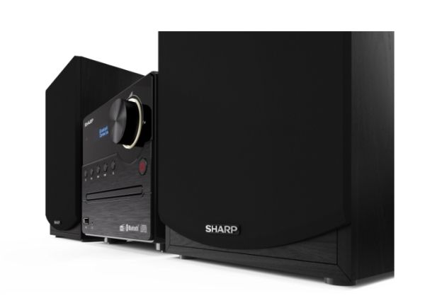 Аудио система Sharp Audio Systems XL-B517D(BK), HI-FI MICRO SYSTEM, 45W total max power output, DAB+ and FM tuner with RDS, Bluetooth v5.0, CD player, USB playback, 3.5mm Aux-in / line-in, Headphone jack, wooden speaker, Black