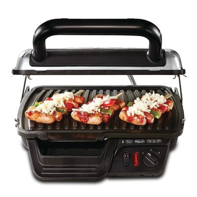 Барбекю Tefal GC306012 Grill 600 Comfort, 600cm2 cooking surface, 2000W, 3 cooking positions (grill, BBQ, oven), light indicator, adjusted thermostat, vertical storage, non-stick die-cast alum. plates, removable plates