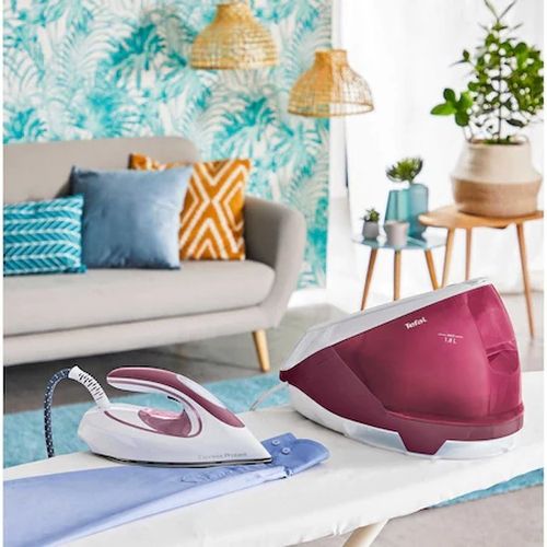 Парогенератор Tefal SV9201E0, Express Protect, red, 2800W, manual temp settings, 7.5bars, 130g/min, steam boost 530g/min, Durilium Airglide Autoclean soleplate, AD, AO, removable water tank 1,8L, calc collector, lock system, fast heat up 2min