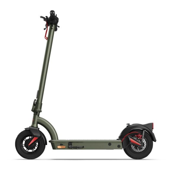 Електрически скутер Sharp Electric Scooter, Range per charge: 35 km, 350W Motor, LED Display, e-ABS, USB Charging Port, Bluetooth, IPX4 certification, 10" Pneumatic tyre, Triple brake system, Rear Suspension, Max load: 120 kg, Olive Gray
