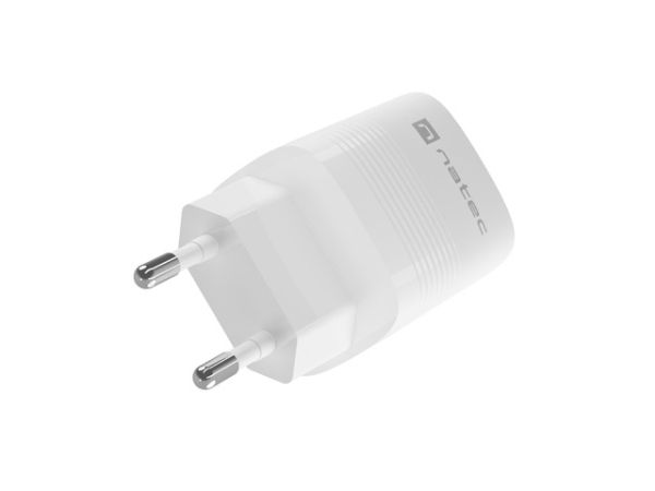 Адаптер Natec USB Charger  Ribera Gan 1X USB-A + 1X USB-C 30W, White