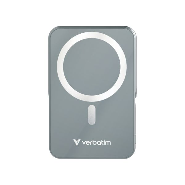 Външна батерия Verbatim Charge 'n' Go Power Bank with Stand Magnetic Wireless 10000mAh Grey
