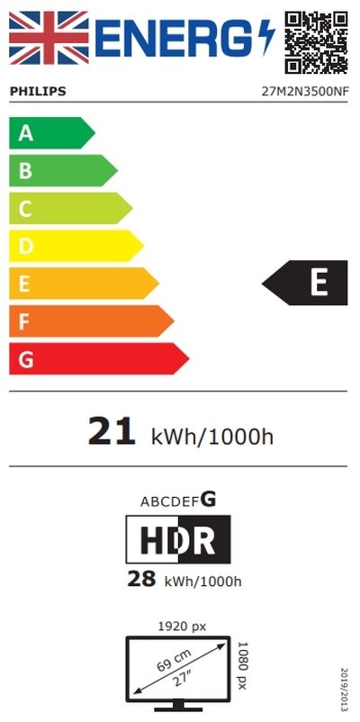 Монитор Philips 27M2N3500NF, 27" IPS WLED, 2560x1440@144Hz, 4ms GtG, 0.5ms MPRT, 300cd m2, 1000:1, Mega Infinity DCR, Adaptive Sync, FlickerFree, LowBlue Mode, Tilt, HDMI, DP