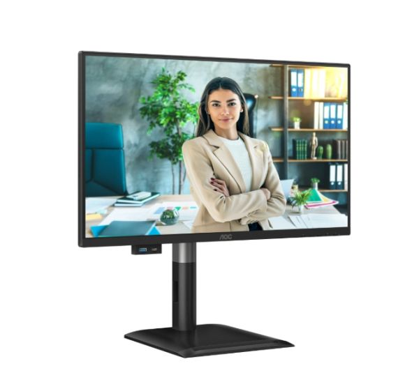 Монитор AOC 24P4U, 23.8" IPS WLED, 1920x1080@120Hz, 4ms GtG, 300cd m/2, 1500:1, 20M:1, Adaptive Sync, Anti Blue Light, FlickerFree, 2Wx2, Tilt, Height Adjust, Pivot, Swivel, D-SUB, HDMI, DP, USB hub