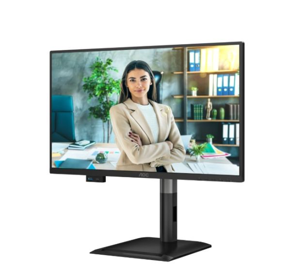 Монитор AOC 24P4U, 23.8" IPS WLED, 1920x1080@120Hz, 4ms GtG, 300cd m/2, 1500:1, 20M:1, Adaptive Sync, Anti Blue Light, FlickerFree, 2Wx2, Tilt, Height Adjust, Pivot, Swivel, D-SUB, HDMI, DP, USB hub