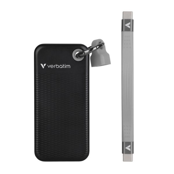 Твърд диск Verbatim Pocket SSD USB 3.2 Gen 2 512GB Black/Grey