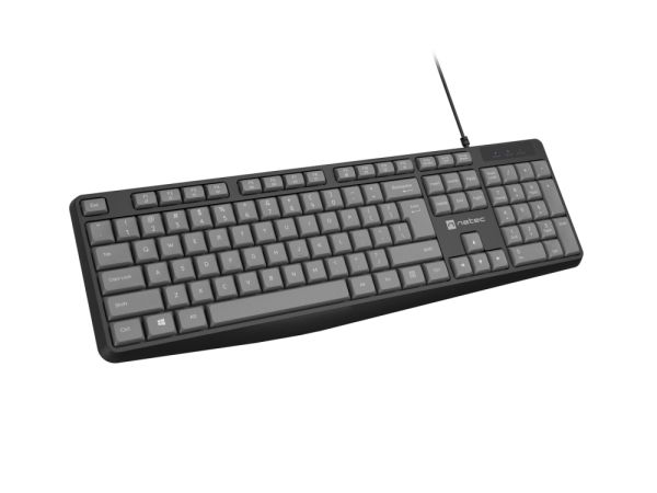 Клавиатура Natec keyboard Nautilus SLIM Black-Grey US layout