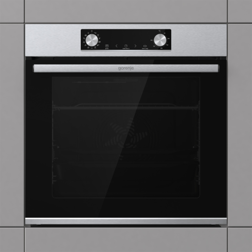 Фурна за вграждане Gorenje BOS6737E13X – 77 литра, AirFry, функция Пица, телескопични водачи, клас A