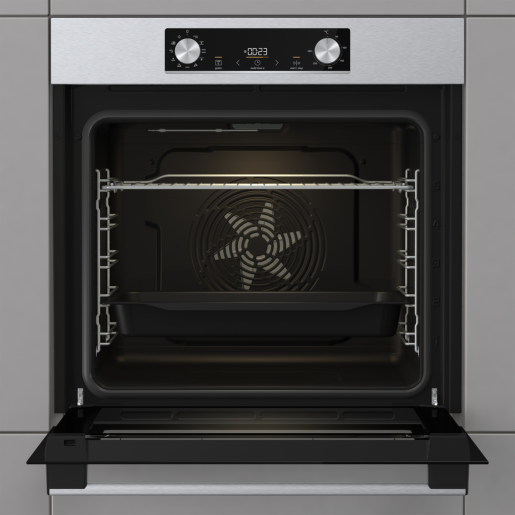 Фурна за вграждане Gorenje BO6735E02X – 77 литра, функция Пица, PerfectGrill, клас A