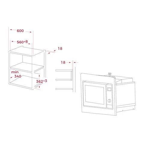 Микровълнова фурна за вграждане TEKA MWE 202 FI – 20 литра, грил, 8 програми, електронно управление