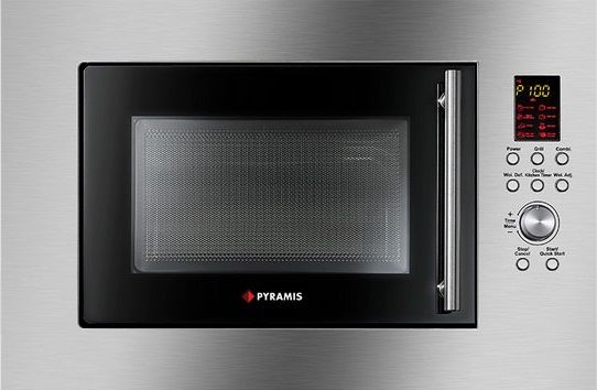 Микровълнова фурна PYRAMIS 30 Inox (034011301) – 23 литра, 900W, с грил, енергиен клас А