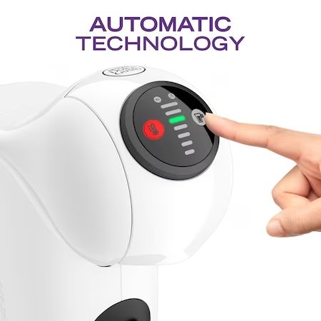 Кафемашина Krups KP243110 Genio S White – стил, персонализация и перфектно кафе всеки път