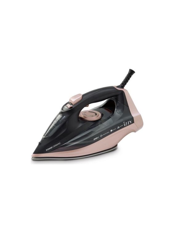 Ютия IZZY IZ-1108 Power Ceramic 2900W – парна ютия с керамична плоча, вертикална пара и антикапкова система