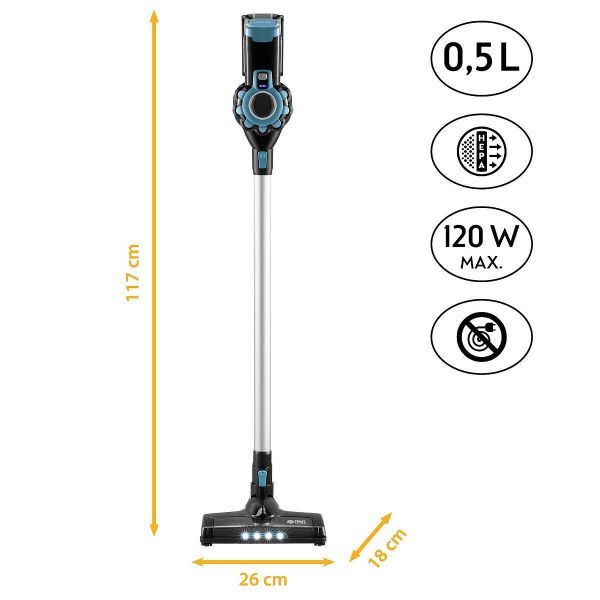 Акумулаторна прахосмукачка 2 в 1 FIRST FA-5541-4 – без кабел, 22.2 V Li-ion батерия, циклонна филтрация, LED четка