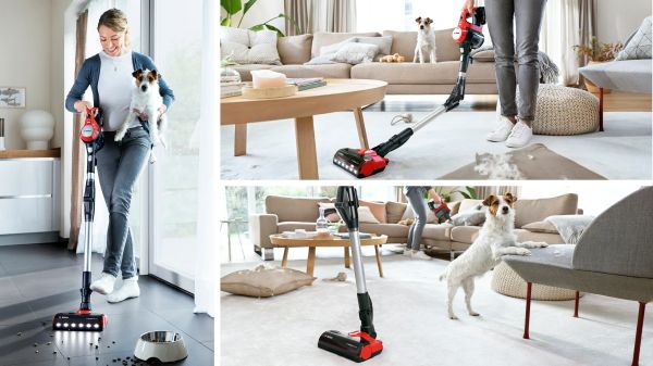 Прахосмукачка Bosch Unlimited 7 ProAnimal BBS711ANM – безжична 2 в 1, 18 V, до 40 мин, циклонна, AllFloor ProAnimal четка с LED