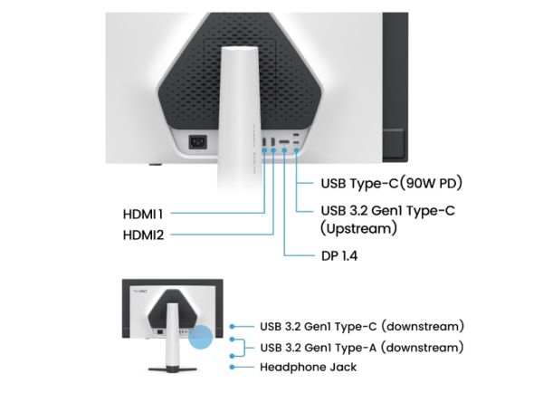 Монитор BenQ EX271UZ 27" 4K 166 PPI 240Hz MOBIUZ OLED Gaming Monitor, EX271UZ WHITE