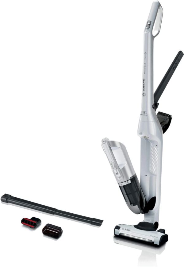 Прахосмукачка Bosch BBH3ALL28, Cordless Handstick Vacuum cleaner 2 in 1 Flexxo Gen2 28Vmax, Serie 4, built-in accessories, White