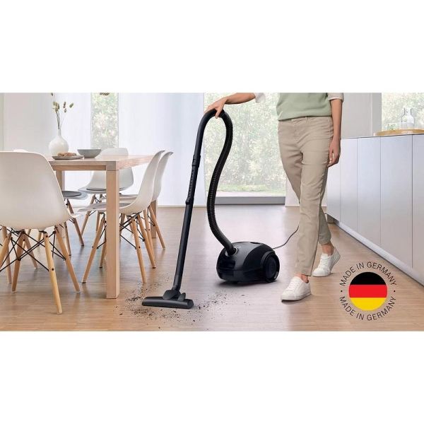 Прахосмукачка Bosch BGBS2LB1, Vacuum cleaner with bag 3.5 l, Series 2, 600W, 80 dB(A), black