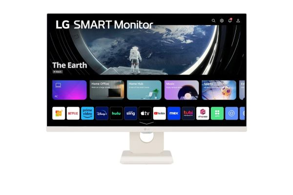 Монитор LG 27SR50F-W, 27" IPS Smart webOS23, Anti-Glare, 5ms, 1000:1, 250cd/m, FHD 1920x1080, HDR 10, HDMI, USB, Wi-Fi B/in, Reader Mode, Speakers 5W x 2, Tilt, White