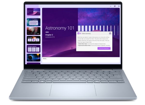 Лаптоп Dell 14 Plus 2-in-1 DB04250, Intel Ultra 7 256V (47 TOPS NPU, 8 cores, up to 4.8 GHz), 14" 16:10 FHD+(1920x1200) Touch 300nits WVA AG, 16GB, LPDDR5X, 8533MT/s (onboard), 512GB M.2 SSD PCIe, Intel Arc, FHD RGB and Mic, Wi-Fi 7, FPR, Backlit Kb, Win 