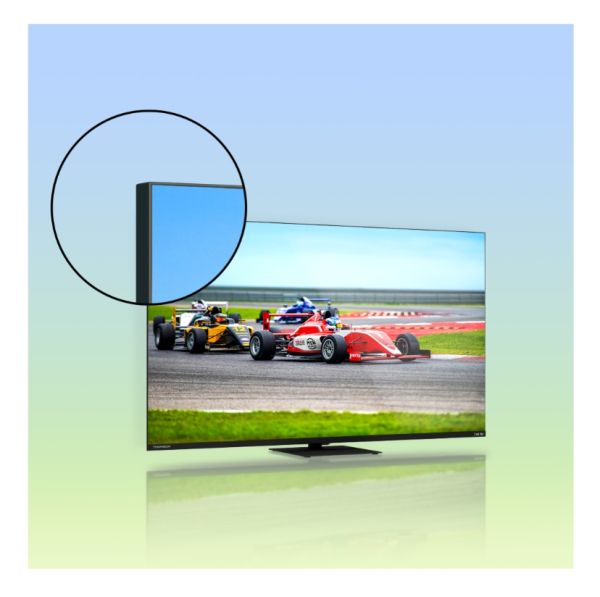 Телевизор Thomson Smart QLED Pro TV 65"; Google TV; 3840 x 2160 (4K UHD), DLED, 144 Hz, DVB-T/T2/C/S/S2, HDR10, Wi-Fi, Bluetooth, LAN, HDMI 4 (2.1), USB 2 (2.0) + 1 (3.0), Central Swivel Stand, Black