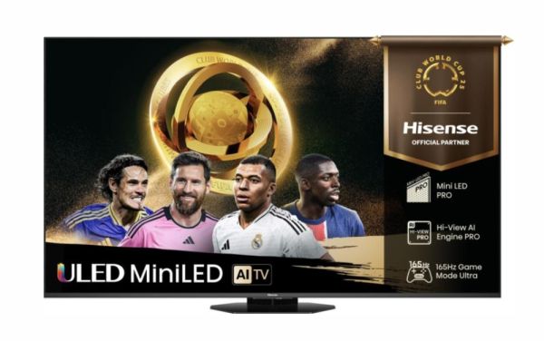 Телевизор Hisense 55" U8Q, 4K Ultra HD 3840x2160, Mini Led Pro, FALD, Quantum Dot, 165Hz, IPS, HDR 10+, HLG, Dolby Vision IQ, Dolby Atmos, Smart TV,Light Sensor,WiFi 5GHz, WiFi Direct, BT, Anyview Cast, 3xHDMI, 2xUSB,1x USB (3.0) , LAN, CI+, DVB-T2/C/S2, 