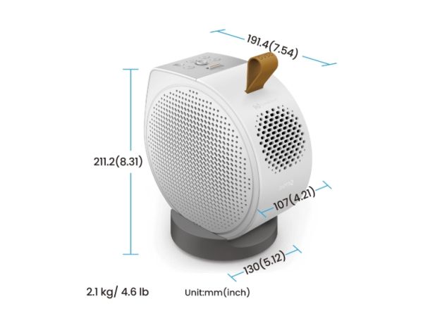 Мултимедиен проектор BenQ GV50 Laser Portable Projector, 1080p (1920x1080), 100K:1, 500 ANSI Lumens, 1.2X, Auto Keystone, HDMI (ARC 5.1 channel), USB-C (w/DP PD), USB, BT 5.0,  2x4W Speakers + 10W Woofer, Google TV, SmartRemote App, WiFi, 2.1kg, White