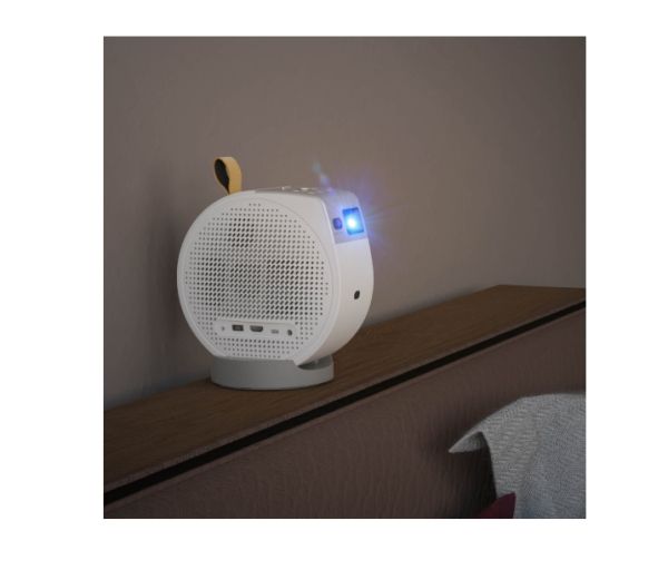 Мултимедиен проектор BenQ GV50 Laser Portable Projector, 1080p (1920x1080), 100K:1, 500 ANSI Lumens, 1.2X, Auto Keystone, HDMI (ARC 5.1 channel), USB-C (w/DP PD), USB, BT 5.0,  2x4W Speakers + 10W Woofer, Google TV, SmartRemote App, WiFi, 2.1kg, White