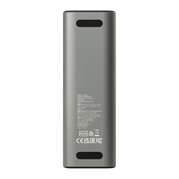 Външна батерия Verbatim Charge 'n' Go Power Bank 27000mAh 183W Grey