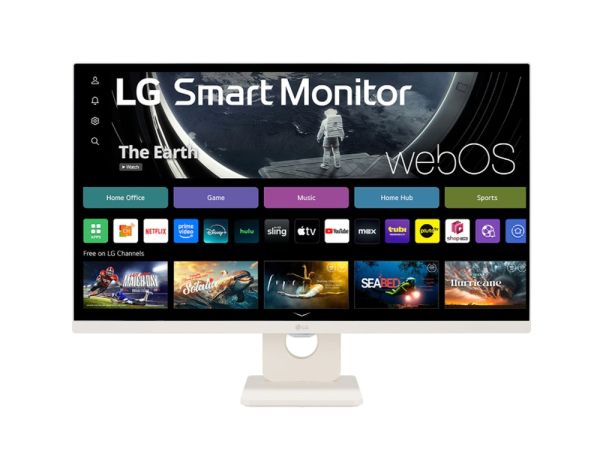 Монитор LG 27U511SA-W, 27" IPS Smart webOS23, 100Hz, 5ms, 1300:1, 250cd/m, FHD 1920x1080, ThinQ, sRGB 99%, HDR 10, HDMI, USB, Bluetooth, AirPlay 2, Speacers 5W x 2, Tilt, White