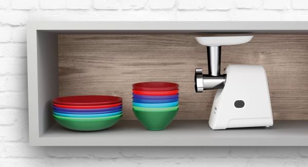 Месомелачка Bosch MFW2515W, Meat mincer, SmartPower Meat mincer from SmartPower range: 1500W, 1,7 kg/min, 2 sieves, 1 sausage horn, fruit press attachment, no reverse, white