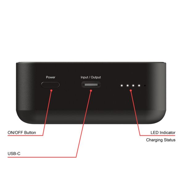 Външна батерия Verbatim Charge 'n' Go Essentials Power Bank Magnetic Wireless 20000mAh Black