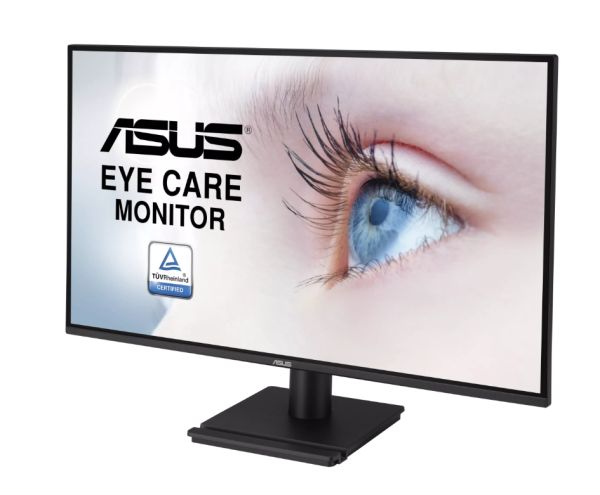 Монитор Asus VA27AQ Eye Care Monitor, 27 ", IPS, QHD, 99% sRGB, Frameless, HDMI, DisplayPort, VGA, 1ms MPRT, Stereo Speakers, Low Blue Light, Flicker Free, Wall Mountable, Black