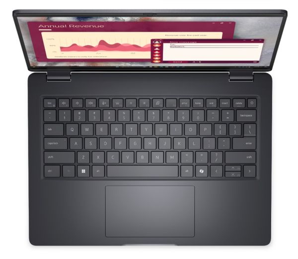 Лаптоп Dell Pro 14 PC14250, Intel Ultra 5 235U vPro (12 TOPS NPU, 12 cores, up to 4.9 GHz), 14" FHD+(1920x1200) IPS, 300nits AG, 16 GB: 1 x 16 GB, DDR5, 5200 MT/s, 1 TB SSD, Intel graphics, FHD HDR IR Cam and Mic, Wi-Fi 6E, FPR, Backlit Kb, Win 11 pro, Pl