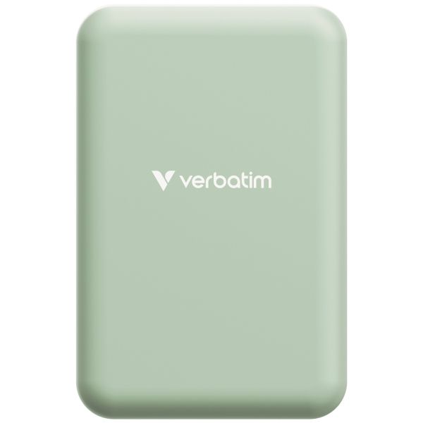 Външна батерия Verbatim Charge 'n' Go Essentials Power Bank Magnetic Wireless 20000mAh Green