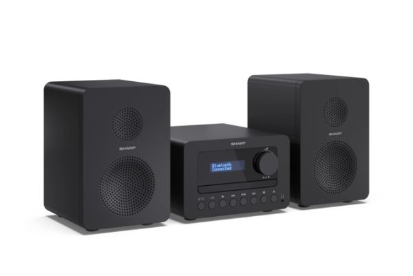 Аудио система Sharp Audio Systems XL-B514(BK), HI-FI MICRO SYSTEM, 40W (peak), FM radio with RDS,  Bluetooth v5.0, CD player, USB MP3 playback, 3.5mm Headphone jack / line-out, wooden speaker, Black