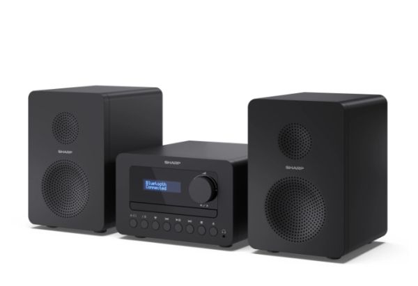 Аудио система Sharp Audio Systems XL-B514(BK), HI-FI MICRO SYSTEM, 40W (peak), FM radio with RDS,  Bluetooth v5.0, CD player, USB MP3 playback, 3.5mm Headphone jack / line-out, wooden speaker, Black