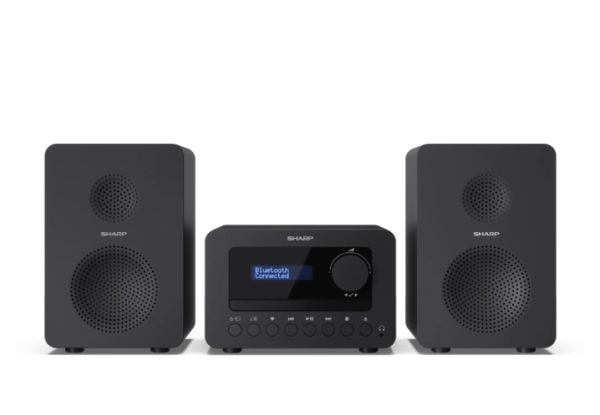 Аудио система Sharp Audio Systems XL-B514(BK), HI-FI MICRO SYSTEM, 40W (peak), FM radio with RDS,  Bluetooth v5.0, CD player, USB MP3 playback, 3.5mm Headphone jack / line-out, wooden speaker, Black