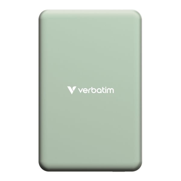 Външна батерия Verbatim Charge 'n' Go Essentials Power Bank Magnetic Wireless 10000mAh Green