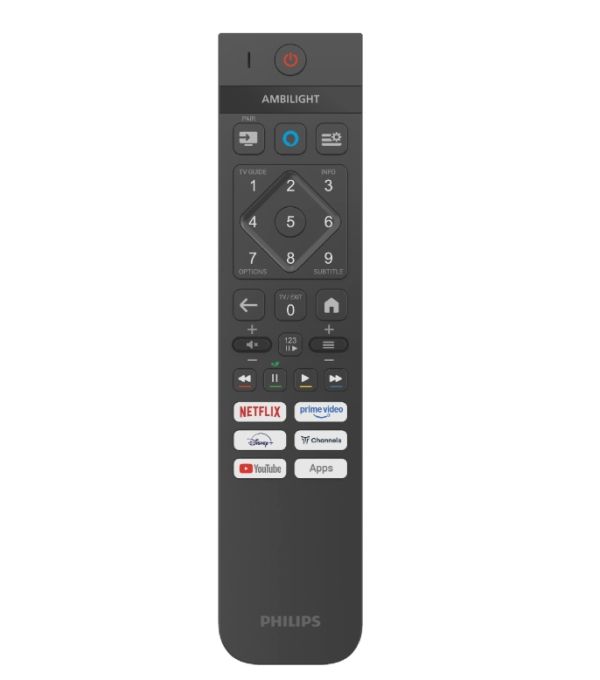 Телевизор Philips 43PUS8510/12, 43" 4K Ultra HD QLED, 3840x2160p, DVB-T/T2/T2-HD/C/S/S2, 60Hz, Ambilight 3, Pixel Precise UHD, 90% DCI, HDR+, Titan OS, Dolby Atmos, Dolby Digital, VRR, 3*HDMI, 2*USB, 802.11ac, 20W RMS, Black